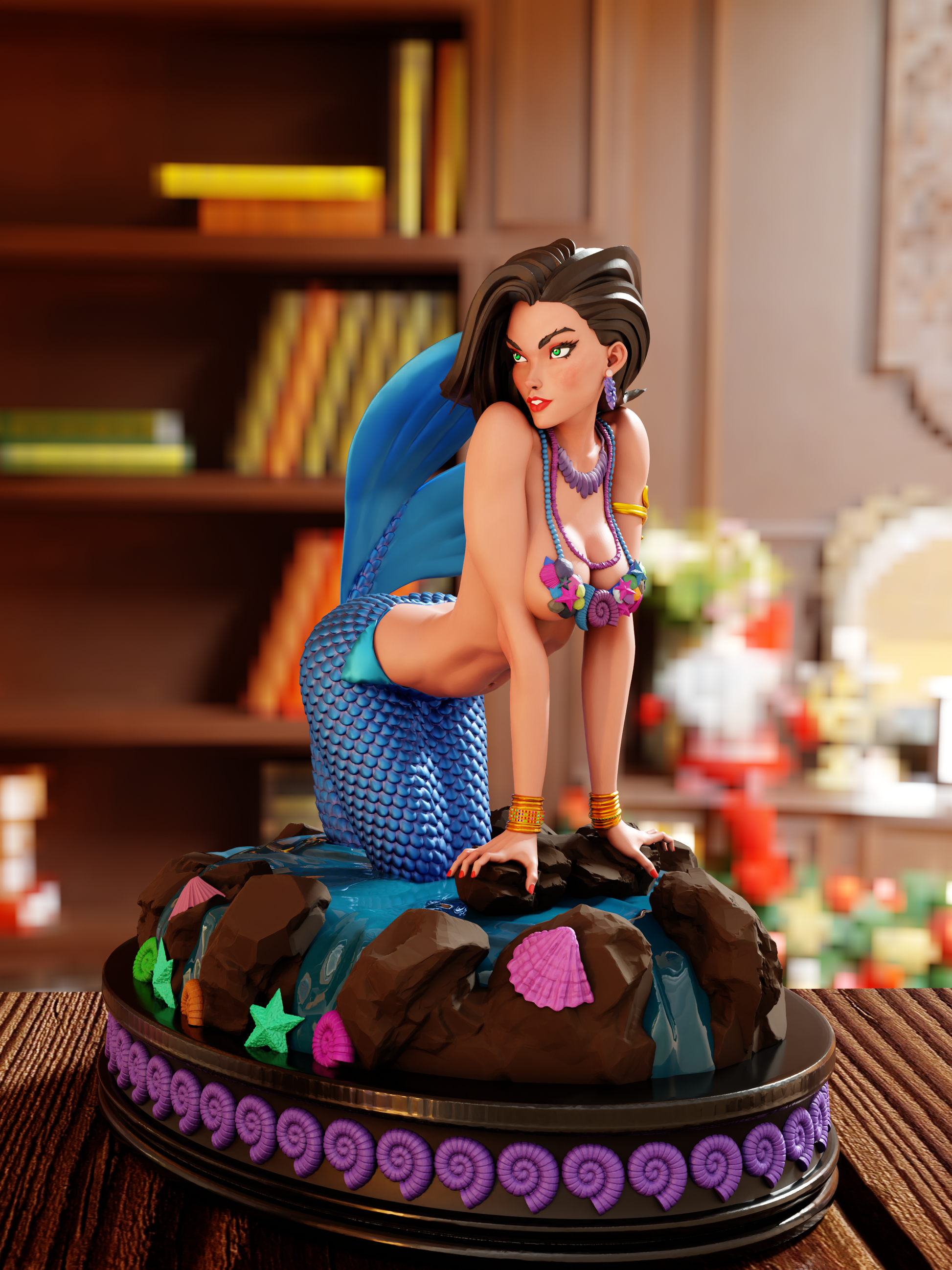 The Little Mermaid Special Edition - Mermaid Princess Ariel - STL 3D Print Files - 3D Printed Garage Kit ガレージキット Resin Model Scale Figure フィギュア