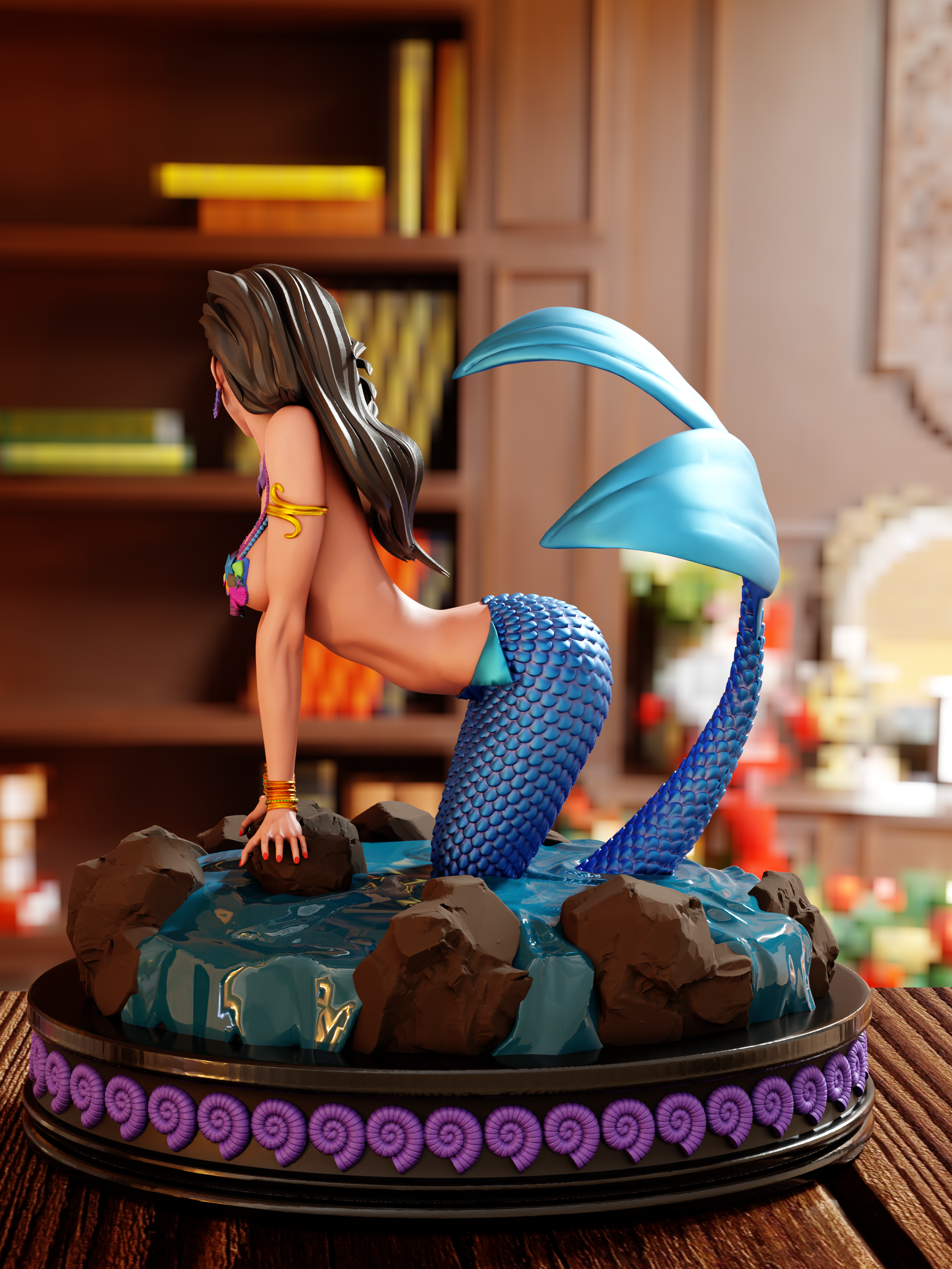 The Little Mermaid Special Edition - Mermaid Princess Ariel - STL 3D Print Files - 3D Printed Garage Kit ガレージキット Resin Model Scale Figure フィギュア