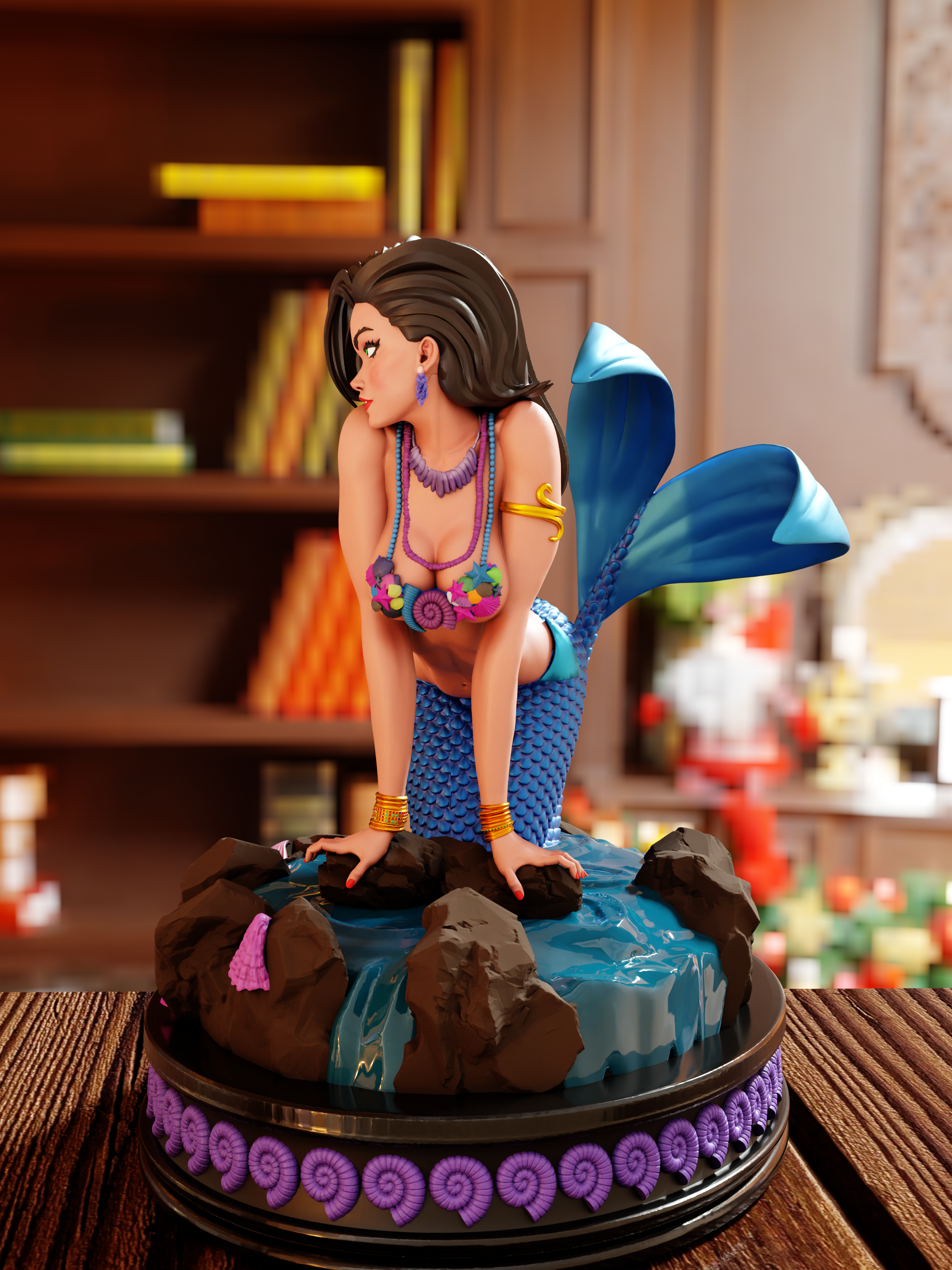 The Little Mermaid Special Edition - Mermaid Princess Ariel - STL 3D Print Files - 3D Printed Garage Kit ガレージキット Resin Model Scale Figure フィギュア