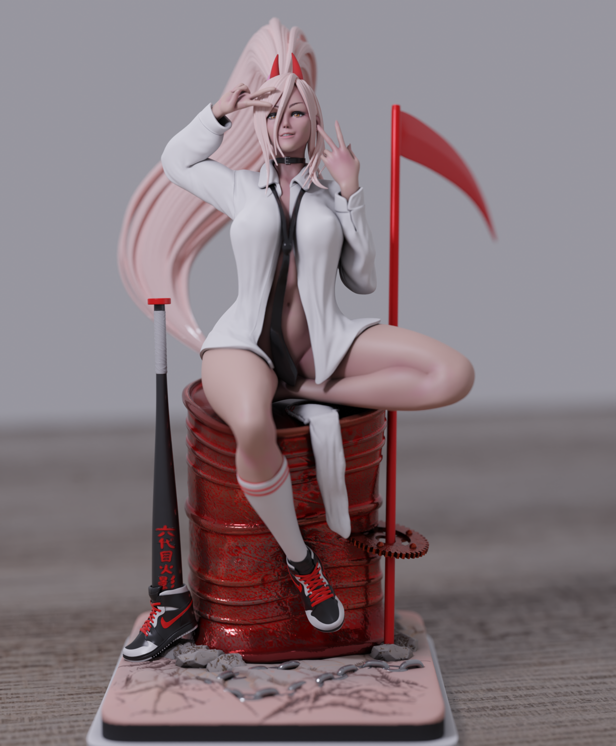 1848 Power Special Edition - Chainsaw Man - STL 3D Print Files - 3D Printed Garage Kit ガレージキット Resin Model Scale Figure フィギュア