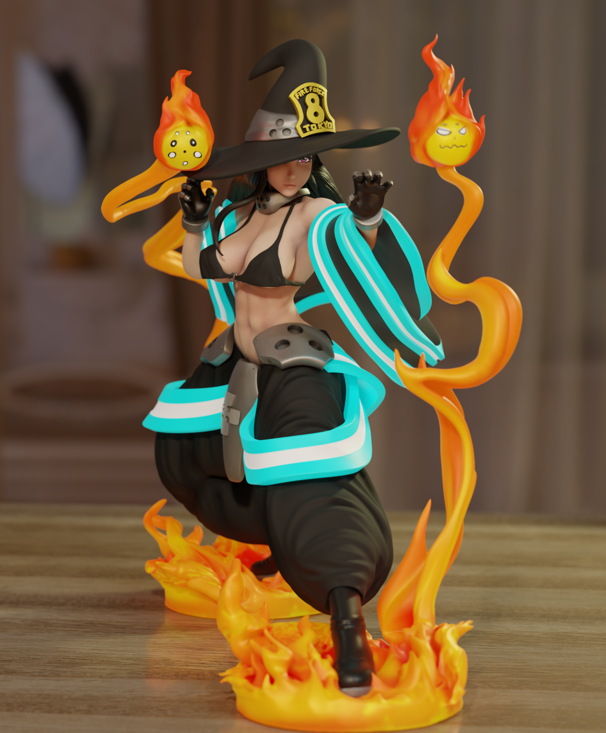 Maki Oze Special Edition - Fire Force - STL 3D Print Files - 3D Printed Garage Kit ガレージキット Resin Model Scale Figure フィギュア