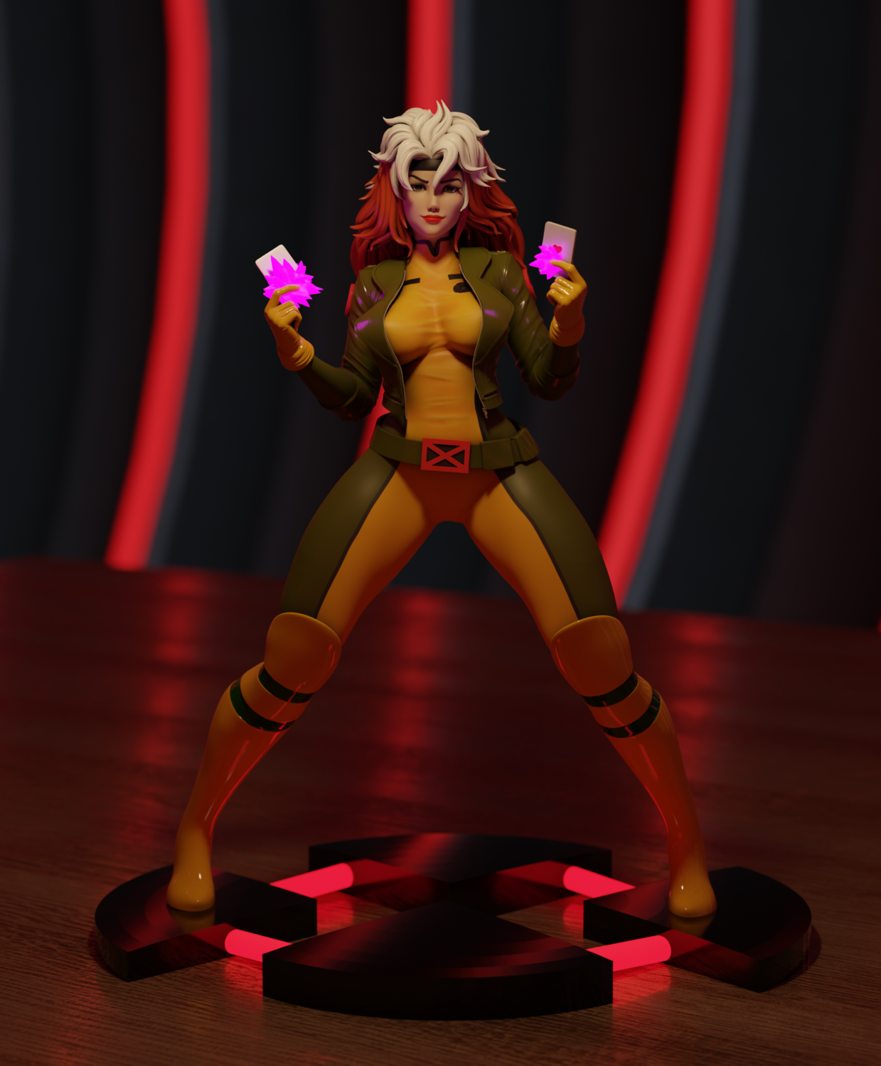 1425 Rogue 90 Special Edition - X-men - STL 3D Print Files - 3D Printed Garage Kit ガレージキット Resin Model Scale Figure フィギュア