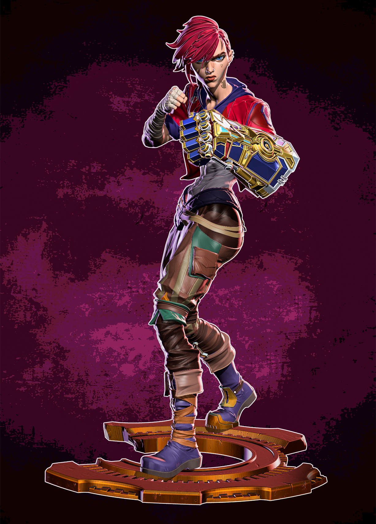 Vi (Arcane) Special Edition- League of Legends - STL 3D Print Files - 3D Printed Garage Kit ガレージキット Resin Model Scale Figure フィギュア