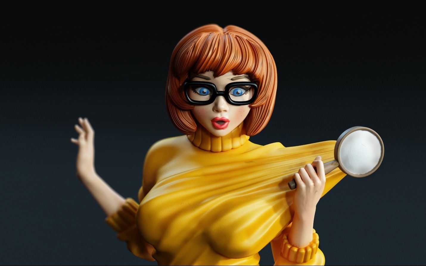 Sexy Velma - Scooby Doo - STL 3D Print Files - 3D Printed Garage Kit ガレージキット Resin Model Scale Figure フィギュア