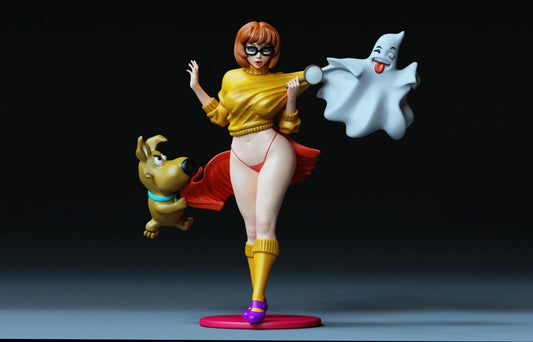 Sexy Velma - Scooby Doo - STL 3D Print Files - 3D Printed Garage Kit ガレージキット Resin Model Scale Figure フィギュア