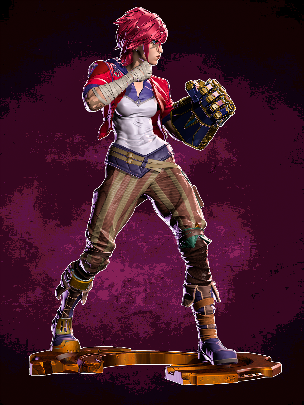Vi (Arcane) Special Edition- League of Legends - STL 3D Print Files - 3D Printed Garage Kit ガレージキット Resin Model Scale Figure フィギュア