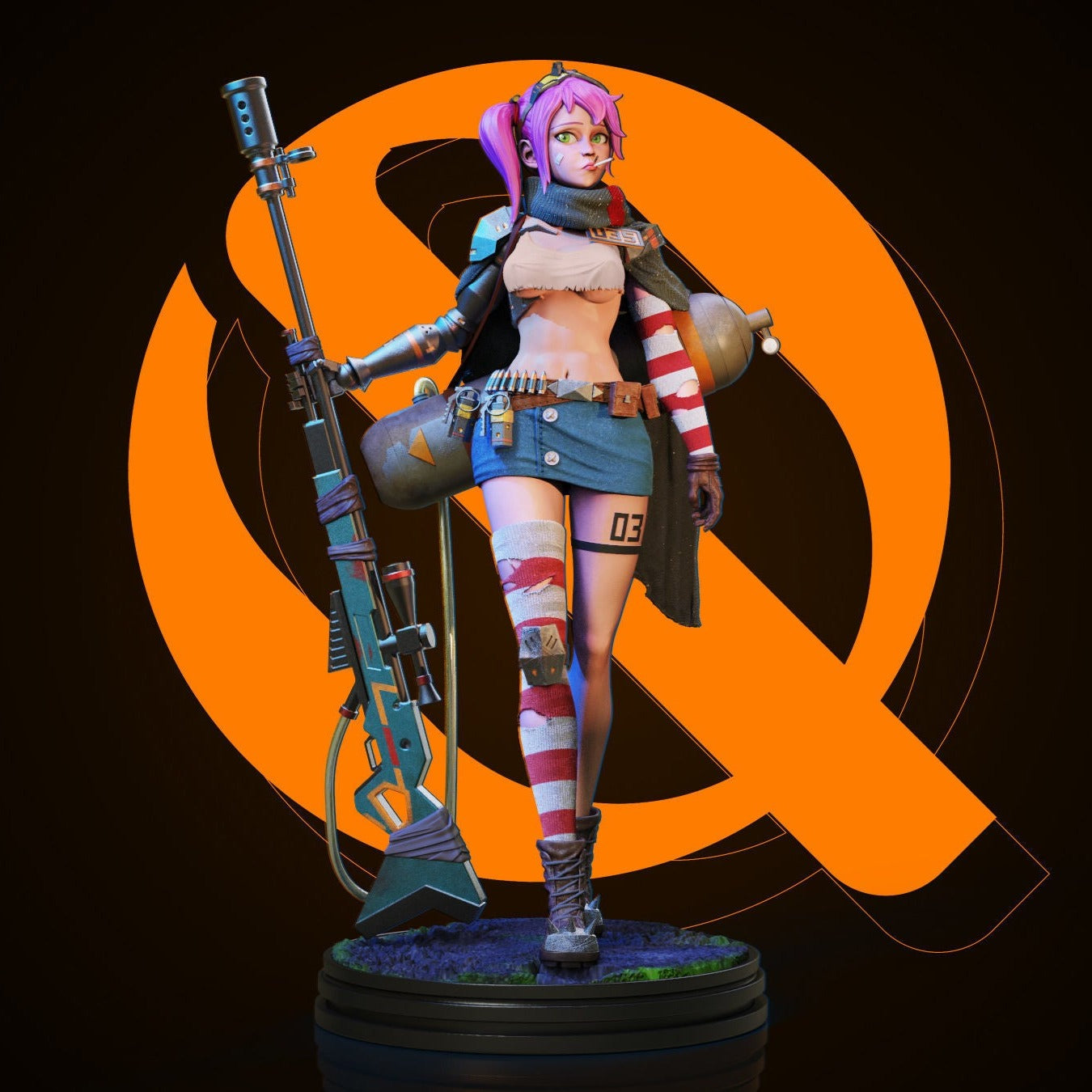 War Girl Special Edition - STL 3D Print Files - 3D Printed Garage Kit ガレージキット Resin Model Scale Figure フィギュア