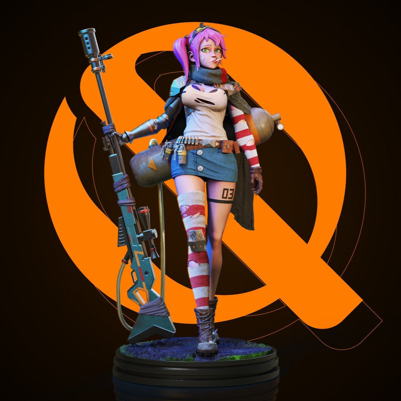 War Girl Special Edition - STL 3D Print Files - 3D Printed Garage Kit ガレージキット Resin Model Scale Figure フィギュア
