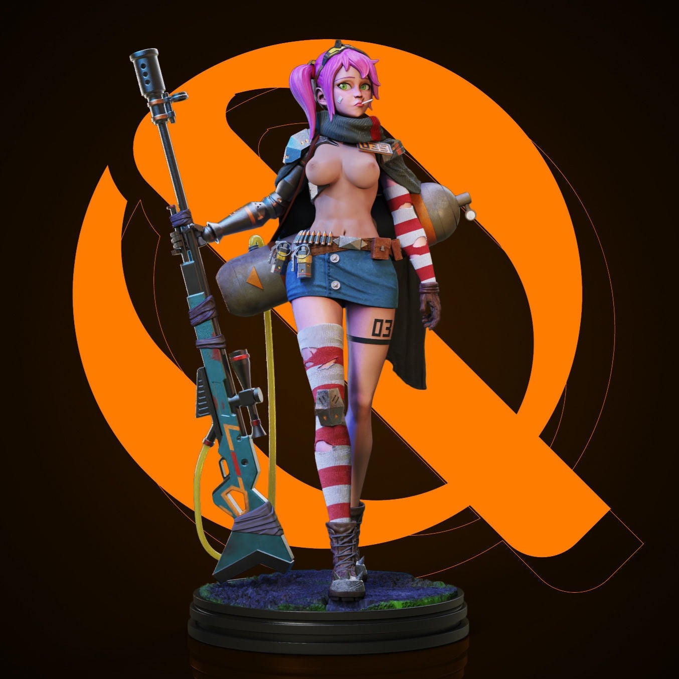 War Girl Special Edition - STL 3D Print Files - 3D Printed Garage Kit ガレージキット Resin Model Scale Figure フィギュア