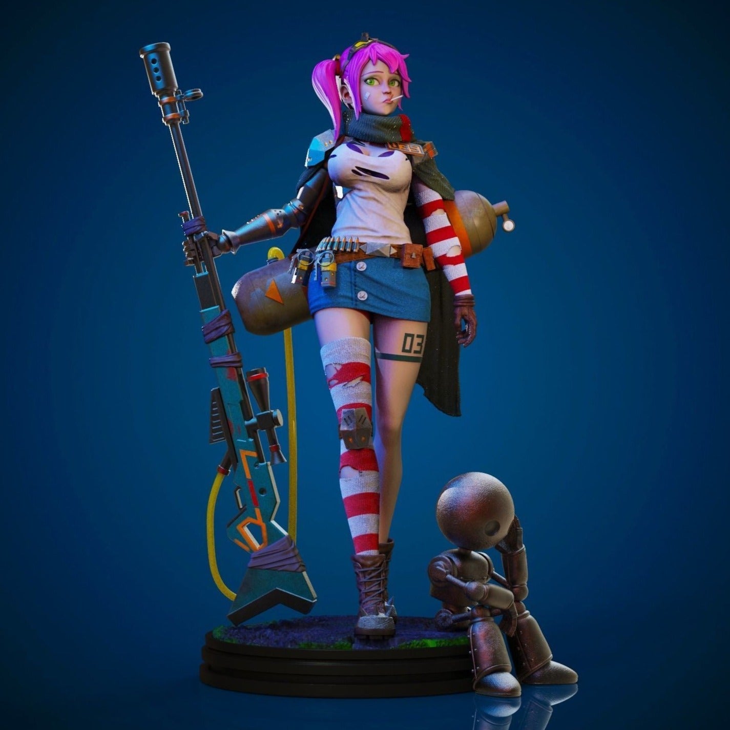 War Girl Special Edition - STL 3D Print Files - 3D Printed Garage Kit ガレージキット Resin Model Scale Figure フィギュア