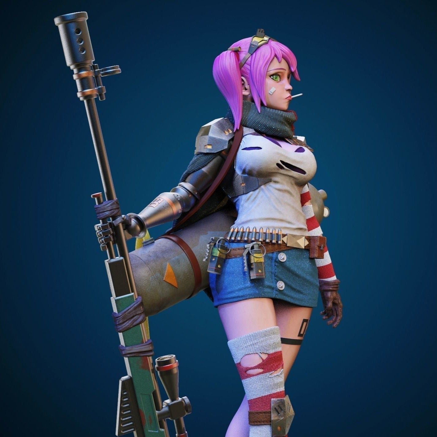 War Girl Special Edition - STL 3D Print Files - 3D Printed Garage Kit ガレージキット Resin Model Scale Figure フィギュア