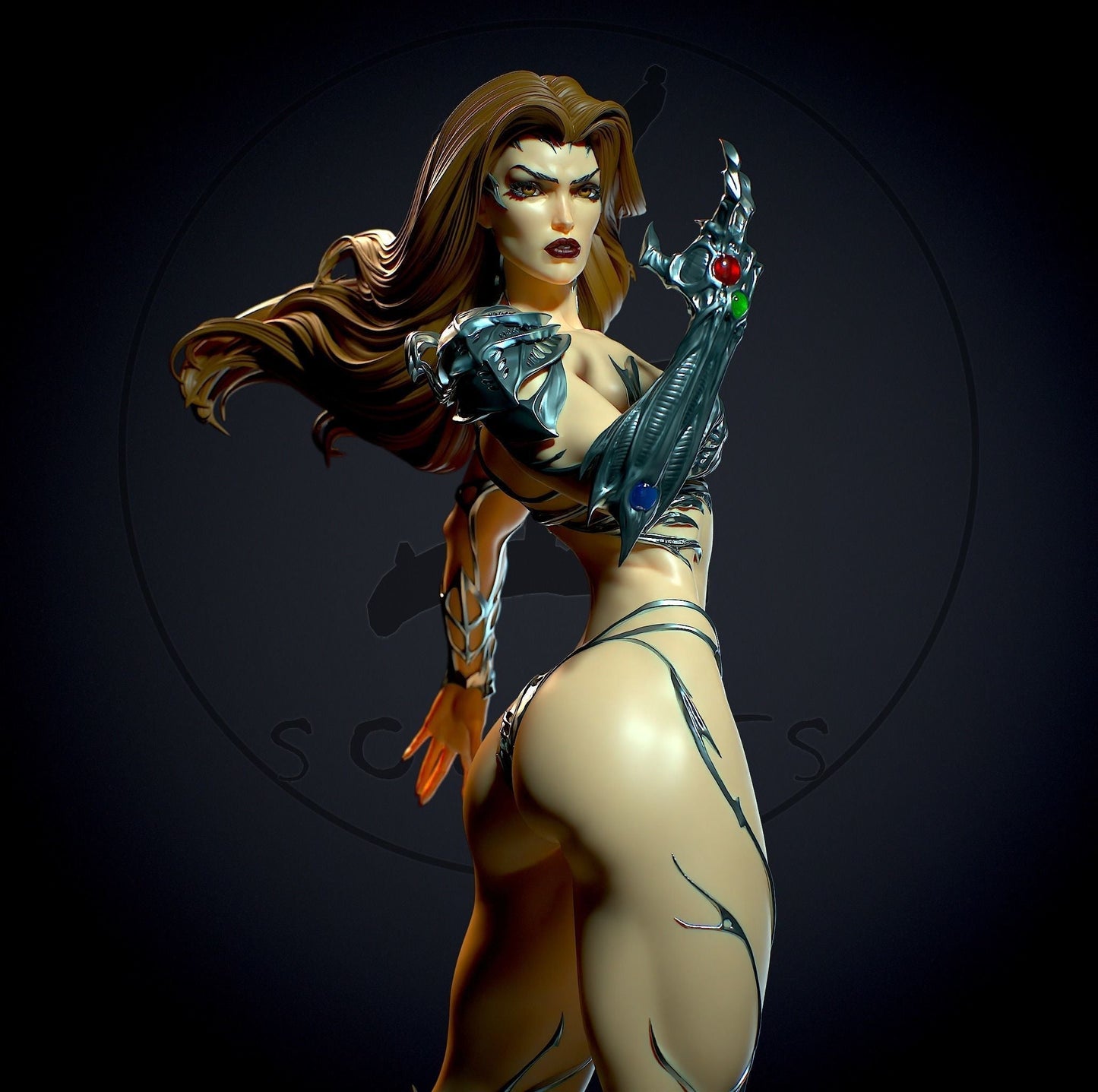 1472 Sara Pezzini Special Edition - Witchblade - STL 3D Print Files - 3D Printed Garage Kit ガレージキット Resin Model Scale Figure フィギュア