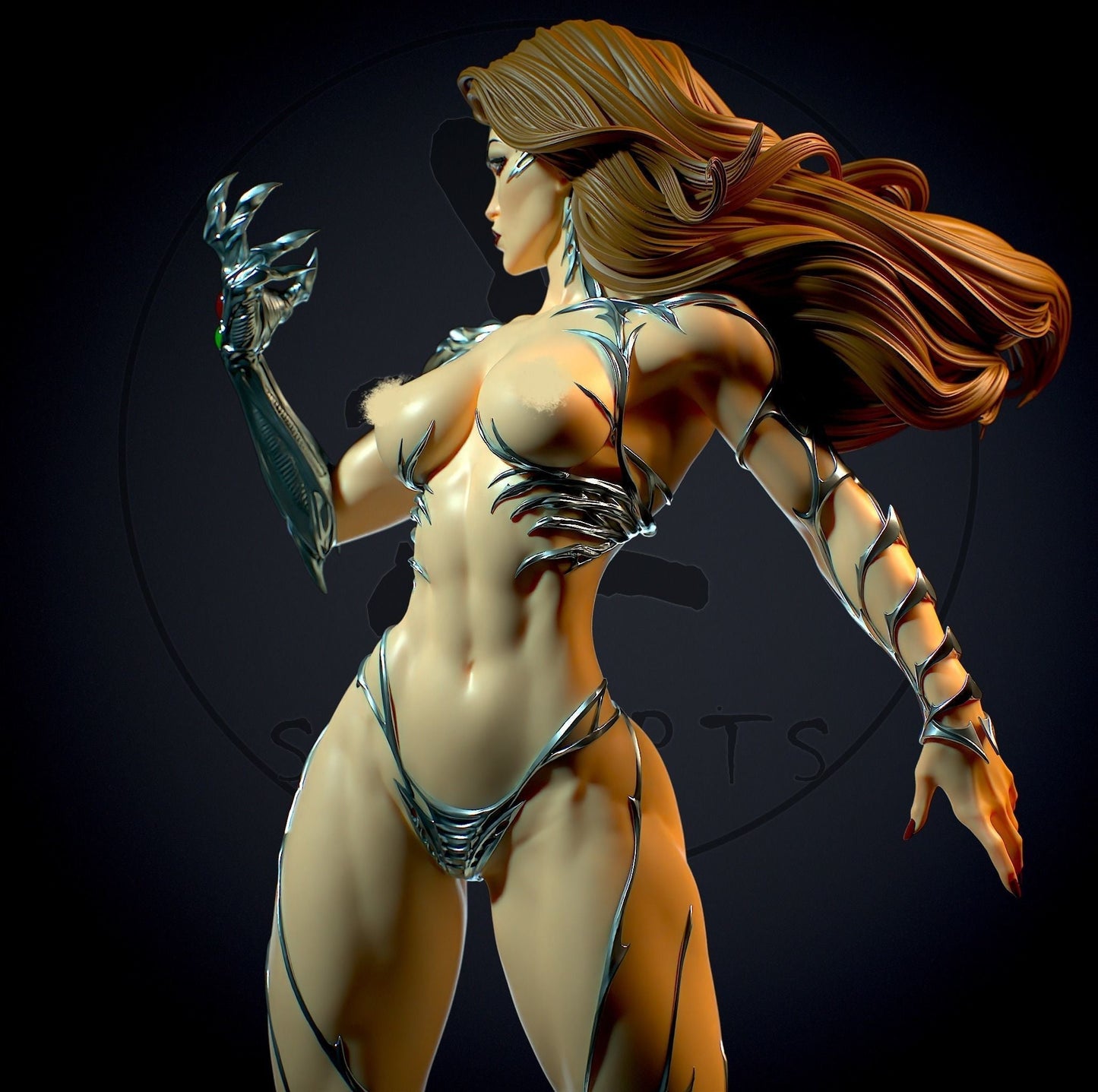 1472 Sara Pezzini Special Edition - Witchblade - STL 3D Print Files - 3D Printed Garage Kit ガレージキット Resin Model Scale Figure フィギュア