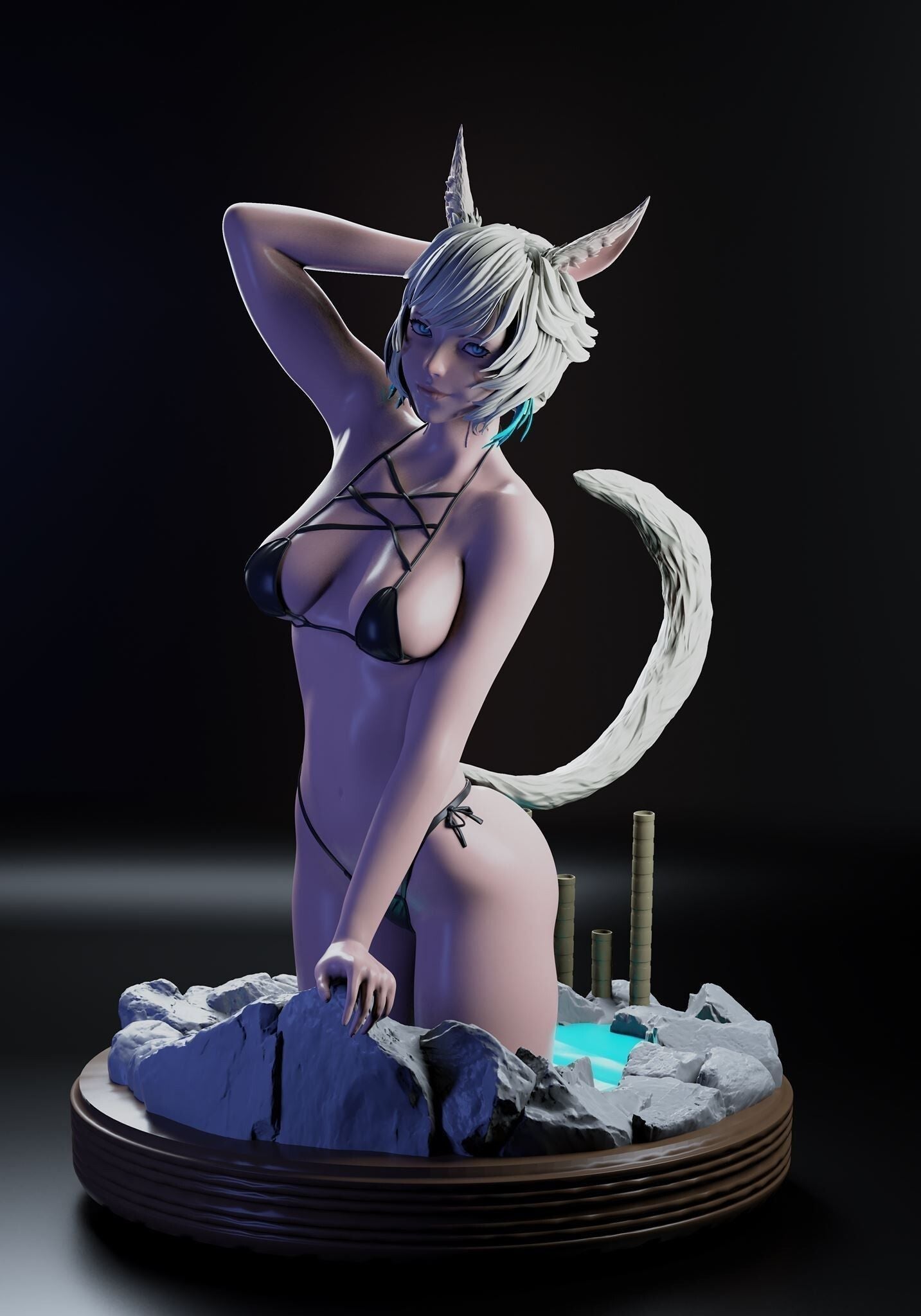 Yshtola Bikini Special Edition - Final Fantasy - STL 3D Print Files - 3D Printed Garage Kit ガレージキット Resin Model Scale Figure フィギュア