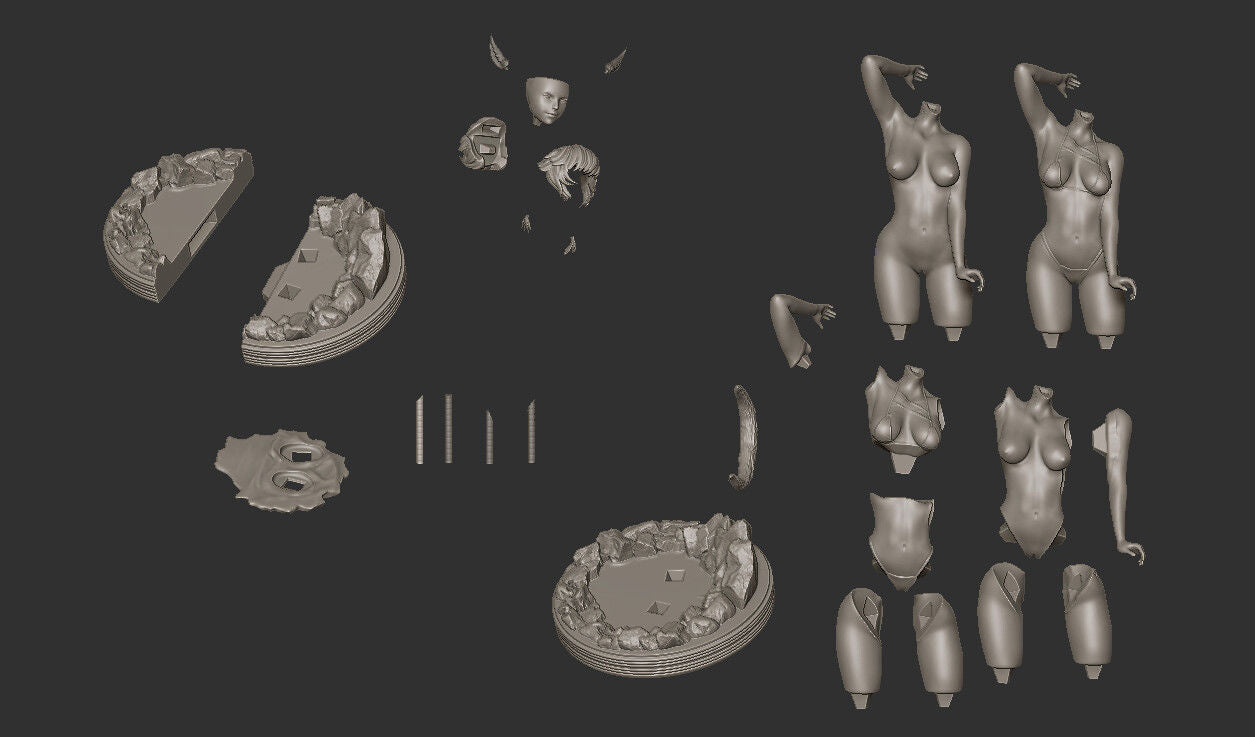 Yshtola Bikini Special Edition - Final Fantasy - STL 3D Print Files - 3D Printed Garage Kit ガレージキット Resin Model Scale Figure フィギュア