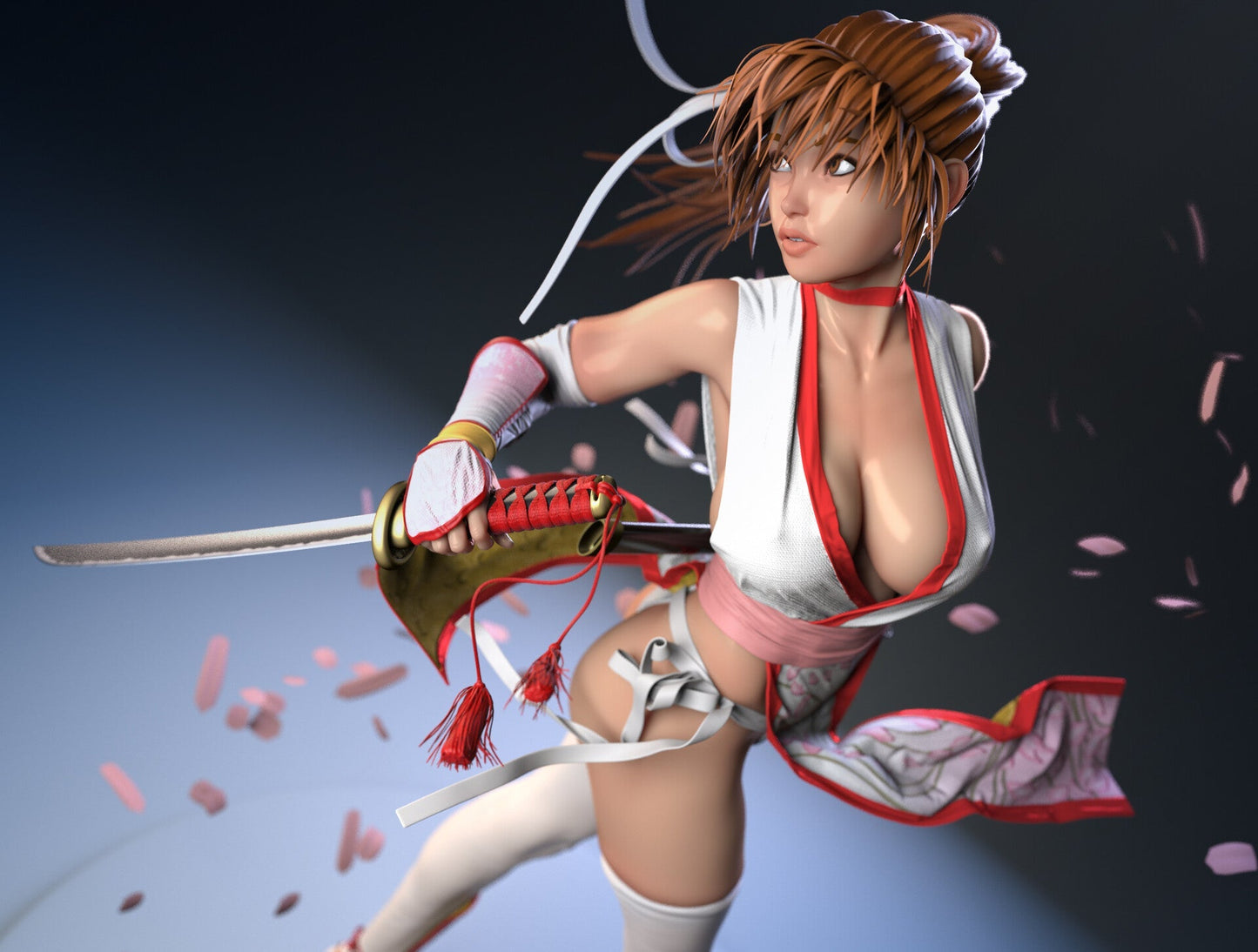 Kasumi - Dead or Alive 1/8 Scale - 3D Printed Garage Kit ガレージキット Resin Model Scale Figure フィギュア