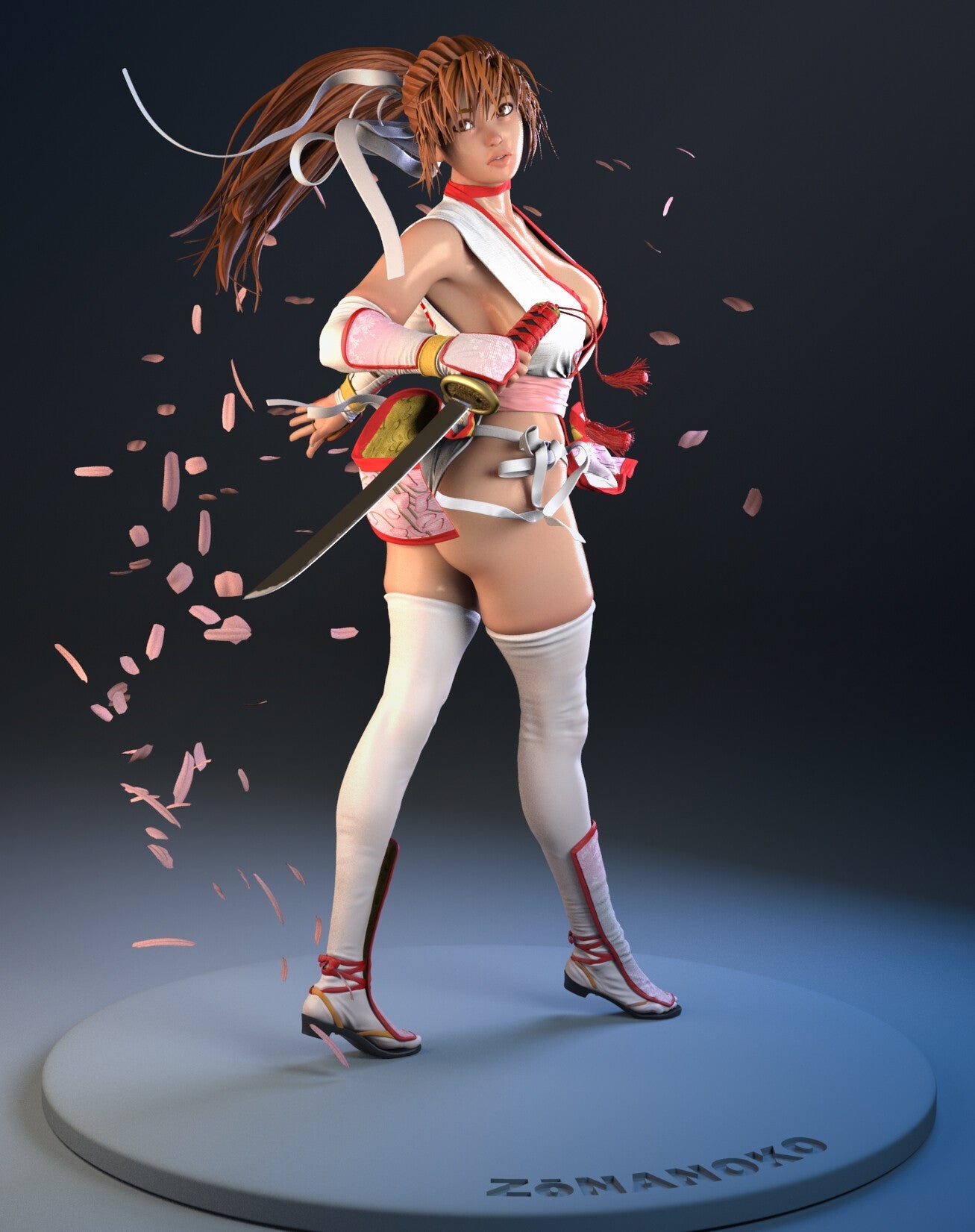 Kasumi - Dead or Alive 1/8 Scale - 3D Printed Garage Kit ガレージキット Resin Model Scale Figure フィギュア