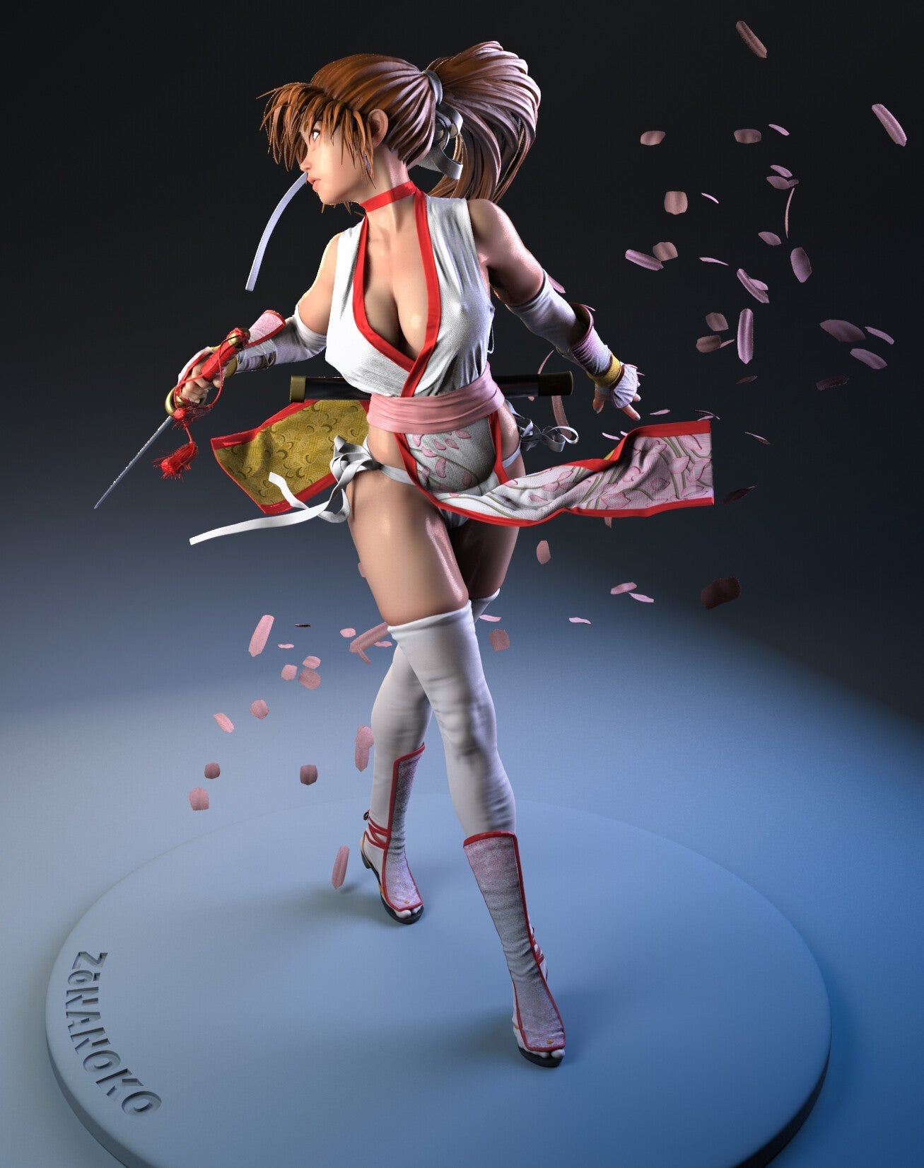 Kasumi - Dead or Alive 1/8 Scale - 3D Printed Garage Kit ガレージキット Resin Model Scale Figure フィギュア