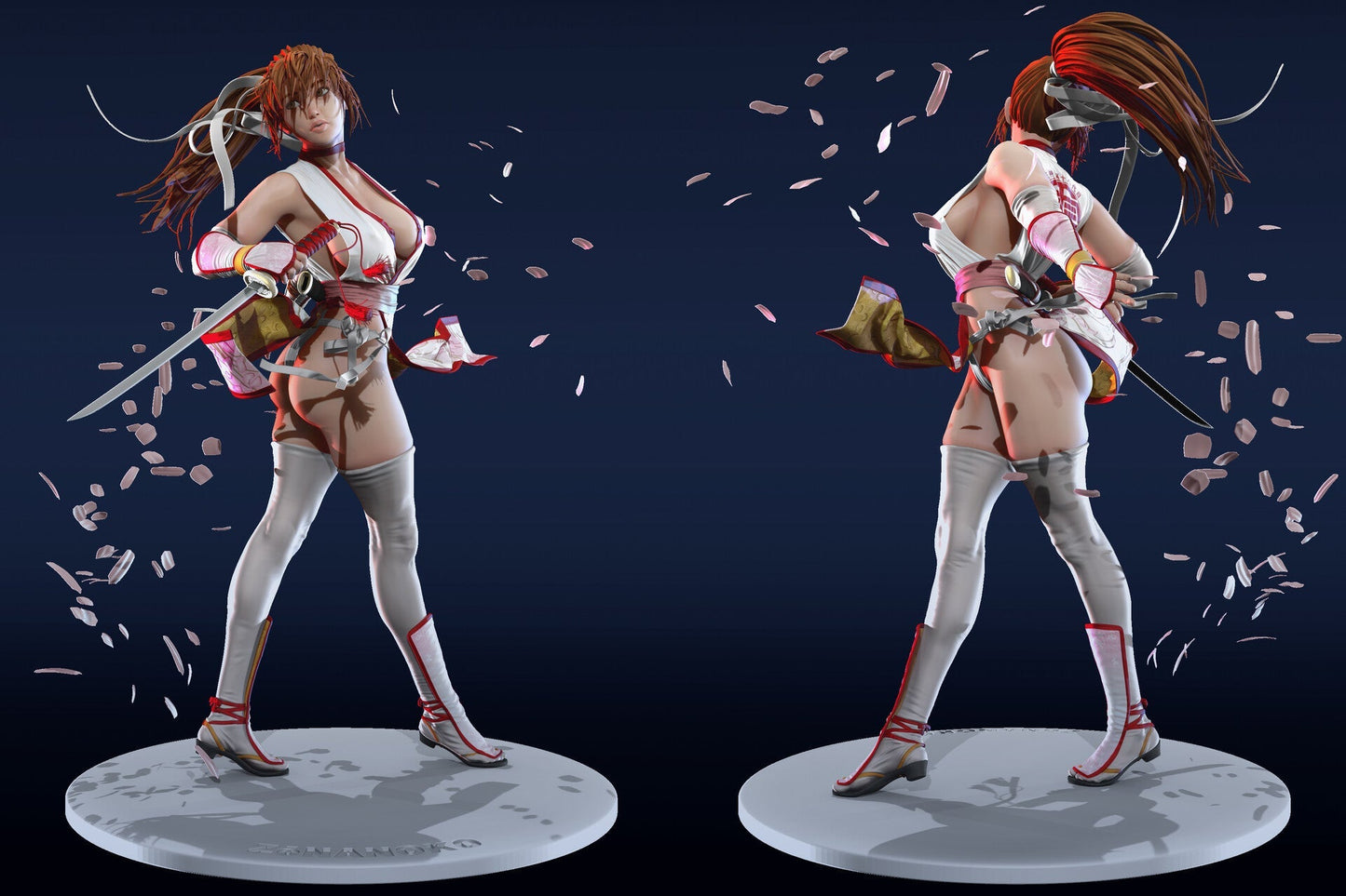 Kasumi - Dead or Alive 1/8 Scale - 3D Printed Garage Kit ガレージキット Resin Model Scale Figure フィギュア